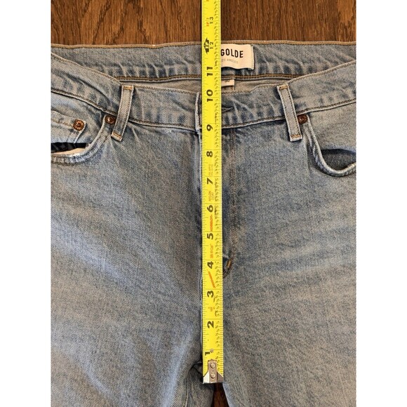 AGOLDE Mid Rise Sophie Ripped Skinny Ankle Jeans Women’s Sz 30 Blue Light Wash - Picture 9 of 11